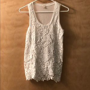 J. Crew floral lace tank